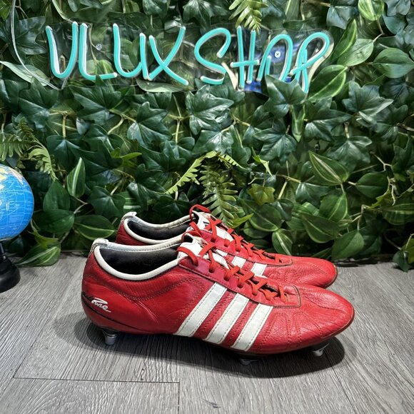 Adidas Size 10 adiPURE IV TRX SG Soccer Cleats Football Red Leather Shoes